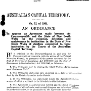 Child Welfare Agreement Ordinance 1941 (Cth)