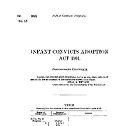 Infant Convicts Adoption Act 1901