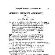 Aborigines Protection (Amendment) Act 1940