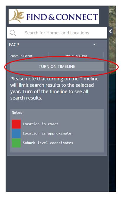 Turn on timeline button highlighted