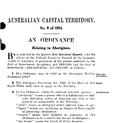 Aborigines Welfare Ordinance 1954 (Cth)