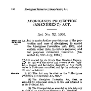 Aborigines Protection (Amendment) Act 1936