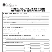 Care Leaver Application to Access Records Held by Community Services