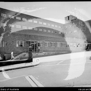 Part of the exterior of the Royal Hospital for Women from roadway, Paddington, 15 January, 1964